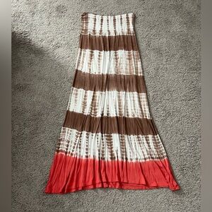 GUC VENUS Tie Dye Knit Maxi Skirt Small